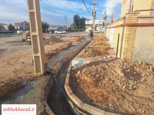 اجرای عملیات جدول گذاری سطح شهر و ساماندهی معابر