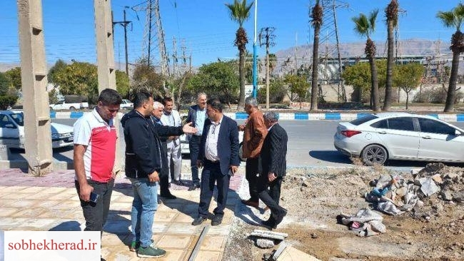 بازدید شهردار و اعضای شهر دوگنبدان از پروژه‌های عمرانی سطح شهر