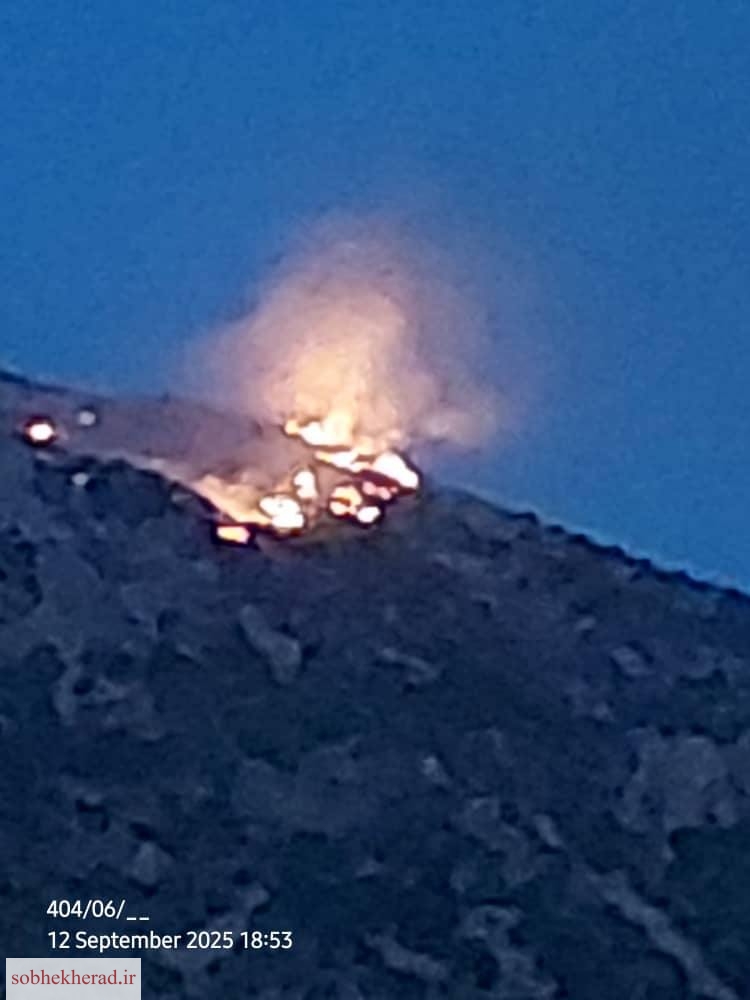 آتش‌سوزی گسترده در کوه نیر چرام