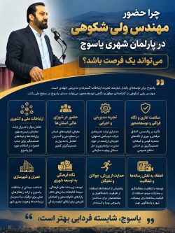 چرا حضور مهندس ولی شکوهی در پارلمان شهری یاسوج یک ضرورت است!